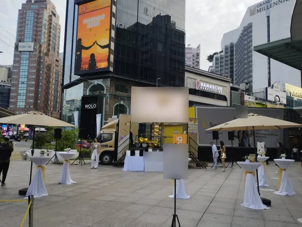 LED truck at a haircare brand product launch in Bukit Bintang, Kuala Lumpur